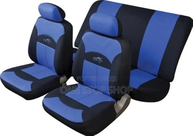 Polyester Terry Fabric Foam Back Blue Black Seat Cushion Covers