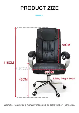 Leather Adjustable Executive Study Arm Chair