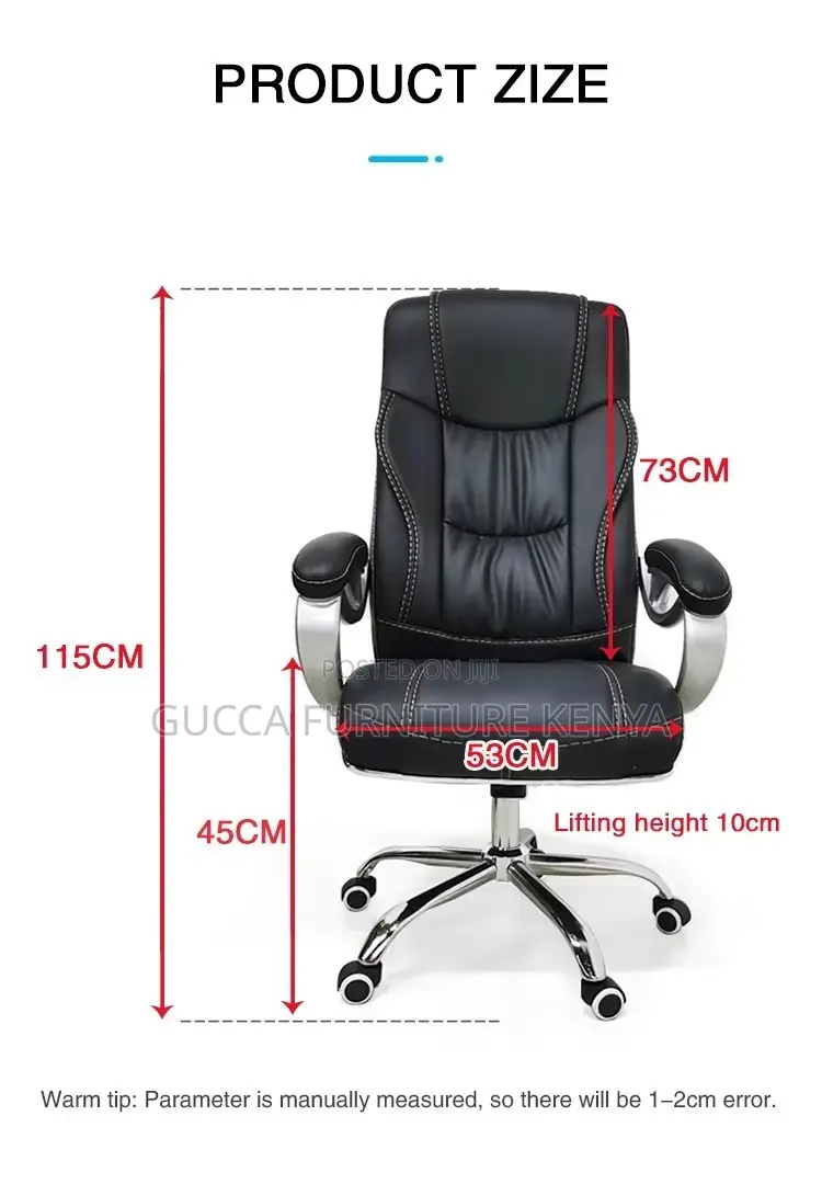 Leather Adjustable Executive Study Arm Chair