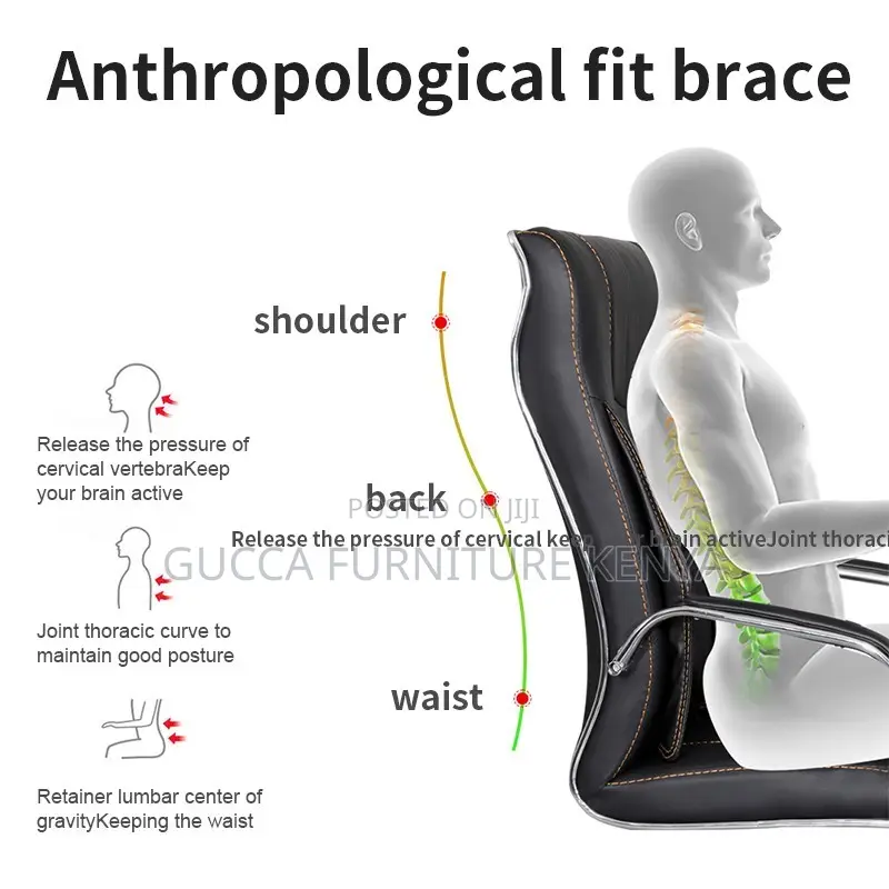 Leather Adjustable Executive Study Arm Chair