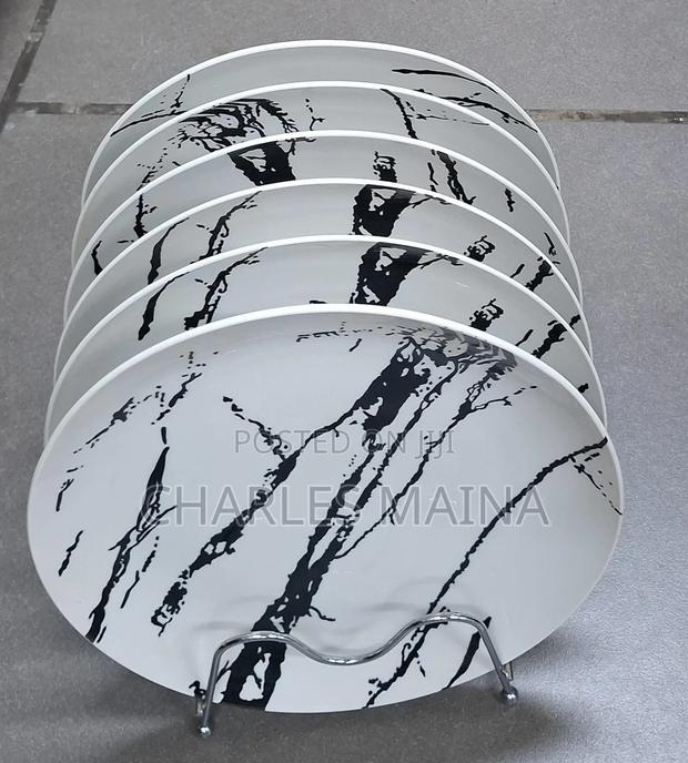 White Ceramic Plates - main view