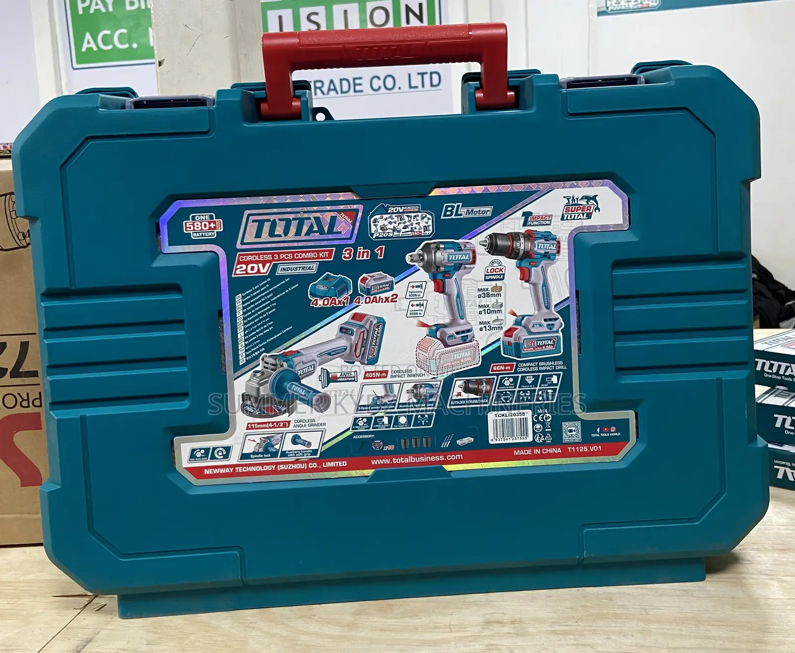 Total 20v Industrial Li-Ion Cordless 3-in-1 Combo Kit