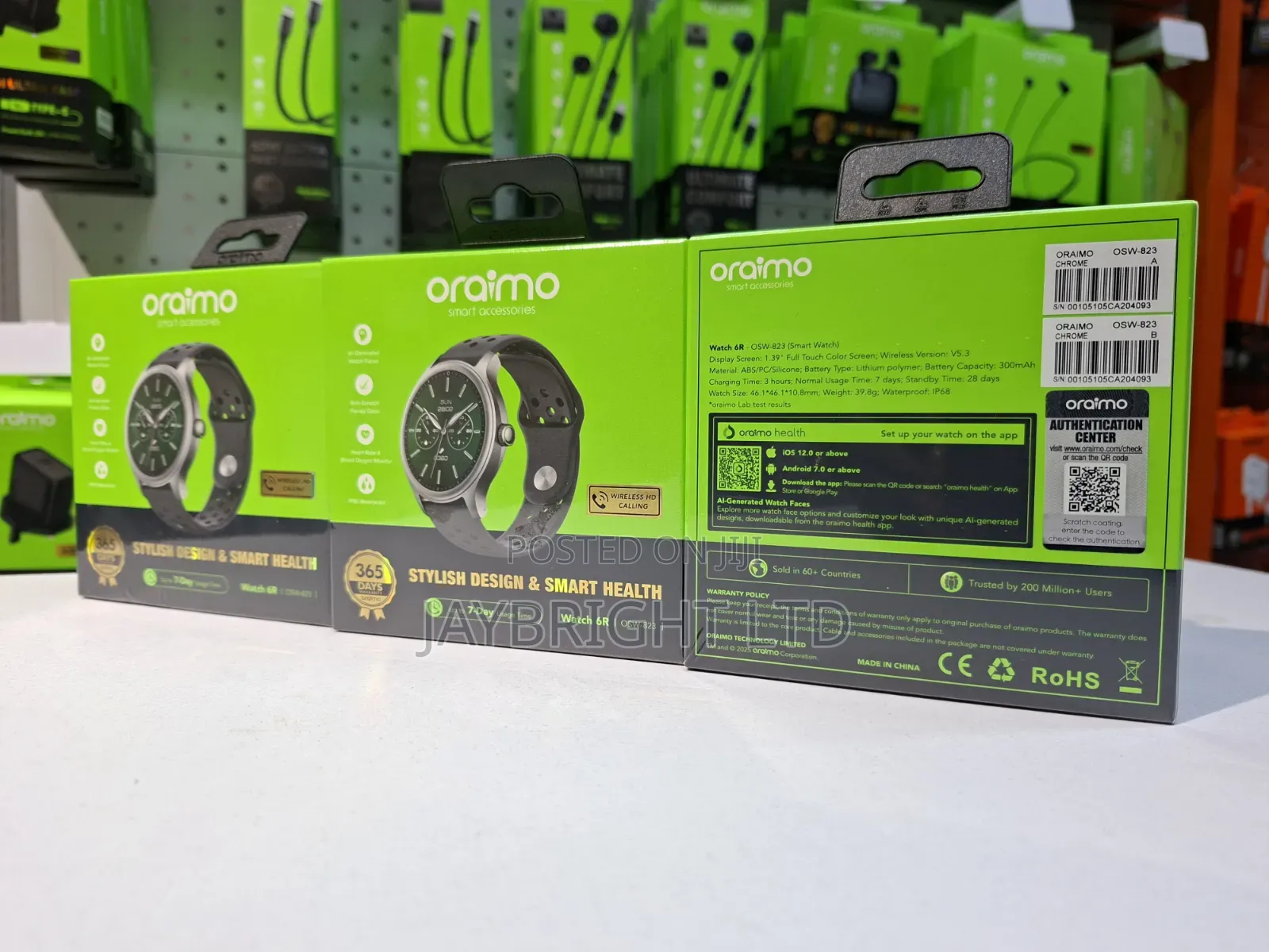 Oraimo Watch 6r 1.39'' Anti-Scratch Ip68 Smart Watch