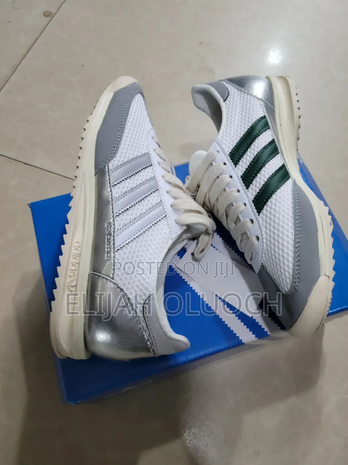 Adidas Sl 72 Og Kith Green Metallic Silver Sneakers.