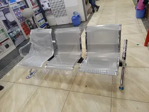 Reception Metal Waiting Bench 3-Seater X-2401