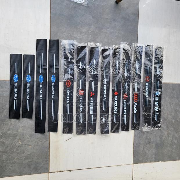 Branded Carbon Car Door Step Protectors 4pcs