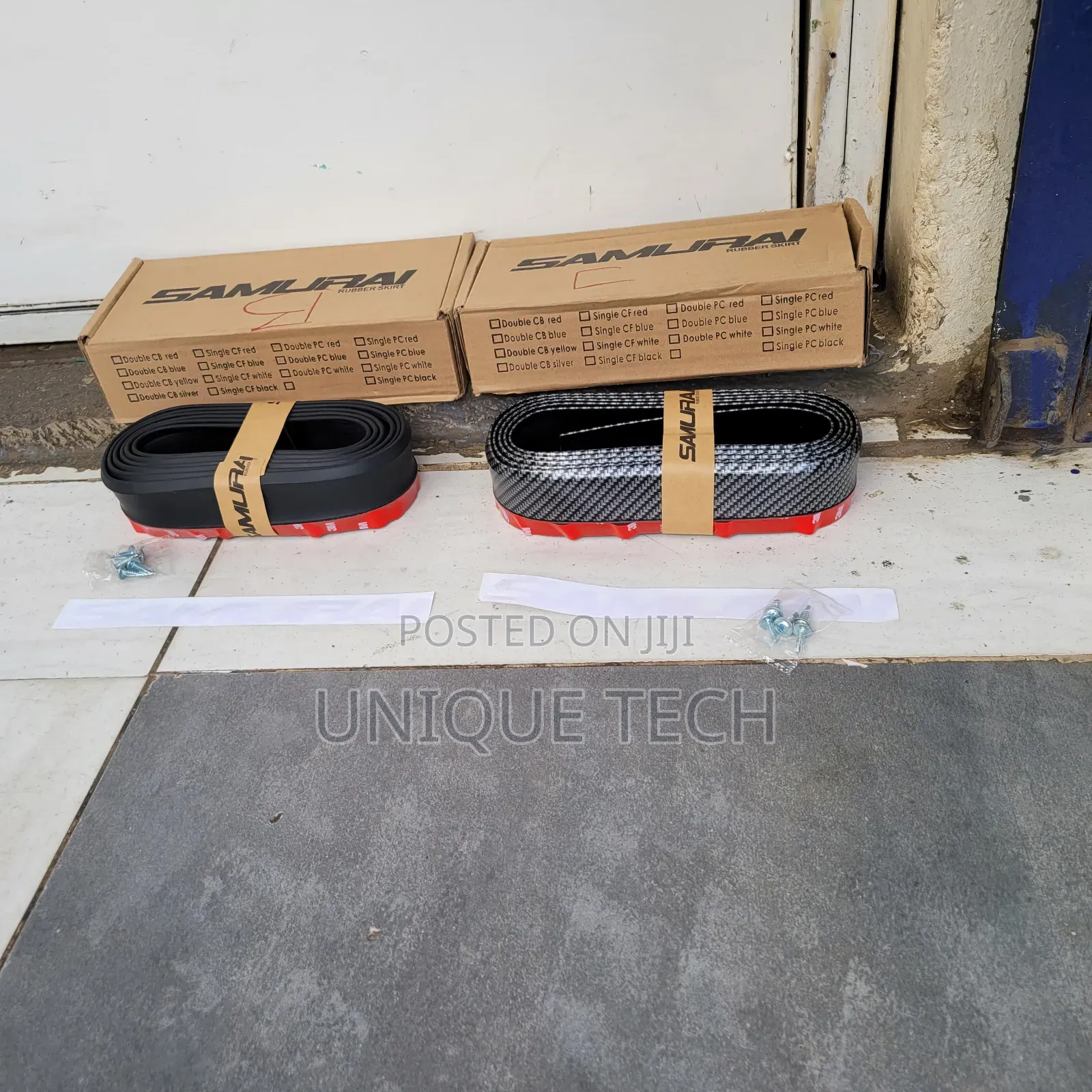 Samurai Rubber Spoiler Lip (Black/Carbon Fiber)