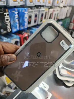 Google Pixel 4 Camera Protection Premium Leather Silicone Case