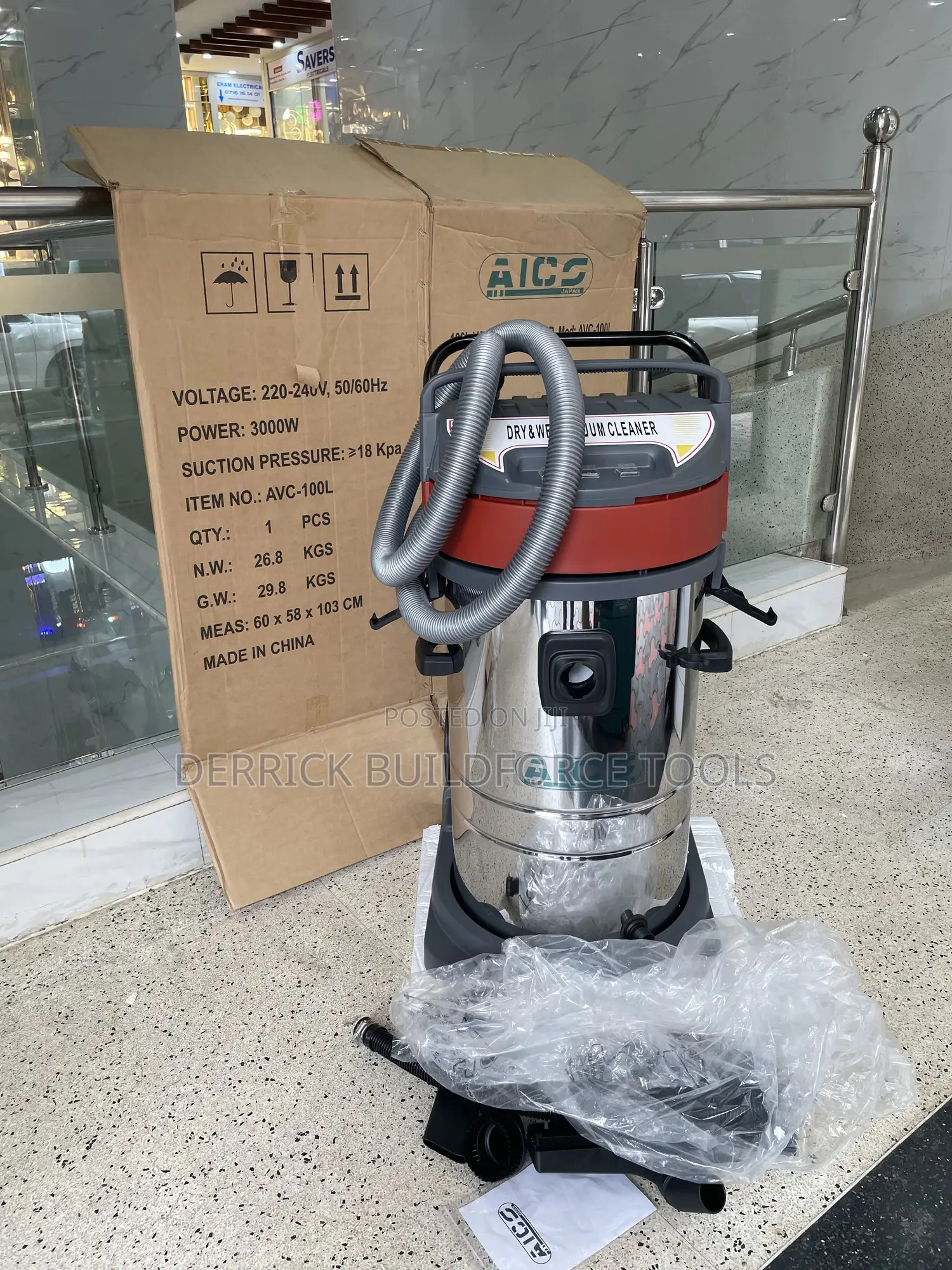 Aico Japan 100l Wet and Dry Electric Vacuum Cleaner