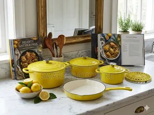 8pc Enamel Cast Iron Pot