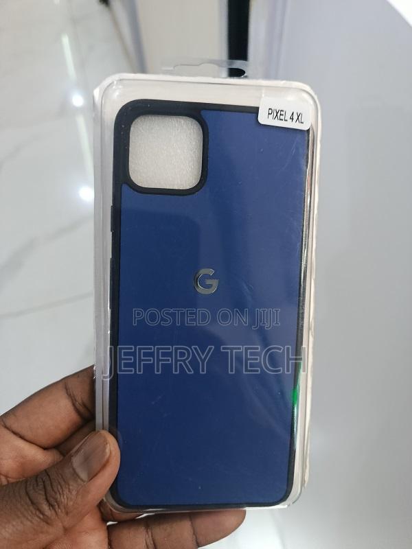 Blue Liquid Leather Silicone Case Designed for the Google Pixel 4 Xl