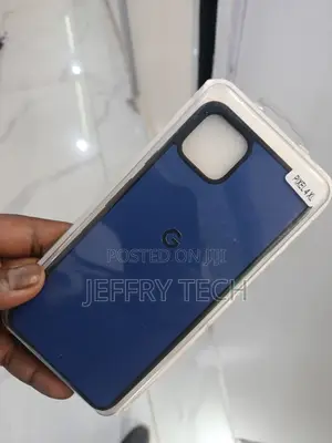 Blue Liquid Leather Silicone Case Designed for the Google Pixel 4 Xl