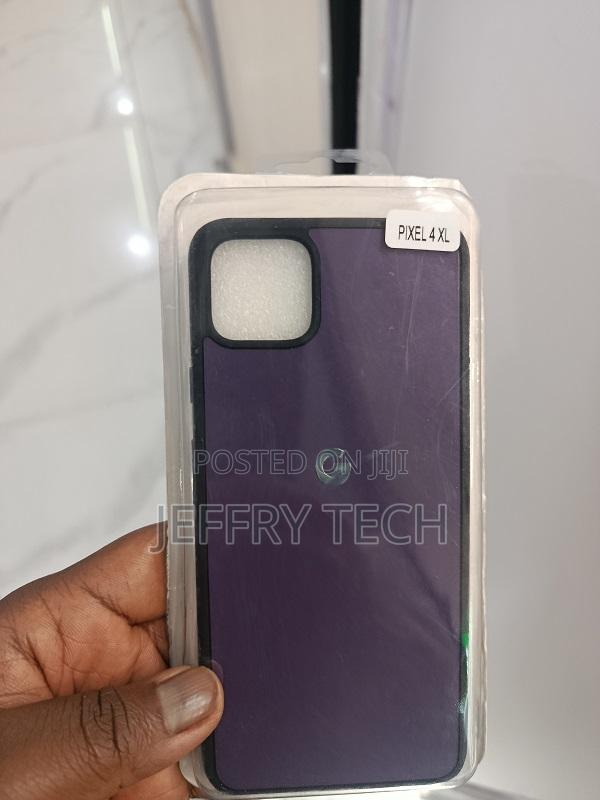 Purple Leather Silicone Back Cover Case for a Google Pixel 4 Xl