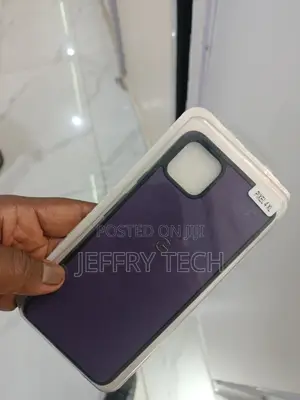 Purple Leather Silicone Back Cover Case for a Google Pixel 4 Xl