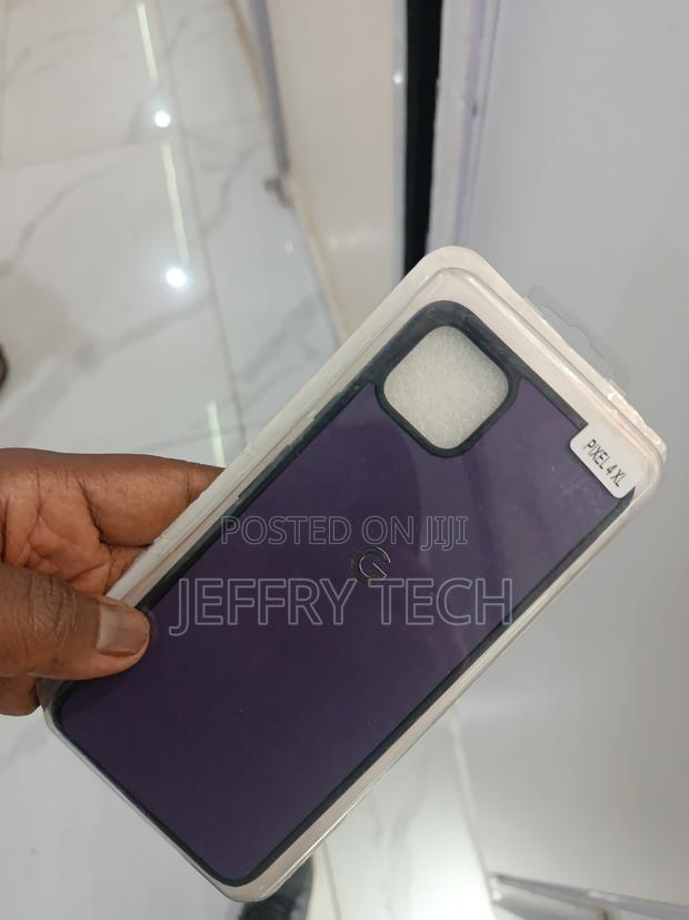 Purple Leather Silicone Back Cover Case for a Google Pixel 4 Xl - thumbnail 2