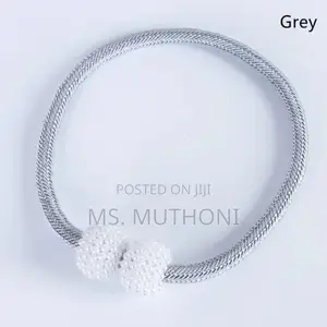 A Pair Magnetic Curtains Holders With Pearls*