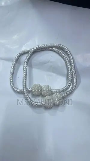 A Pair Magnetic Curtains Holders With Pearls*
