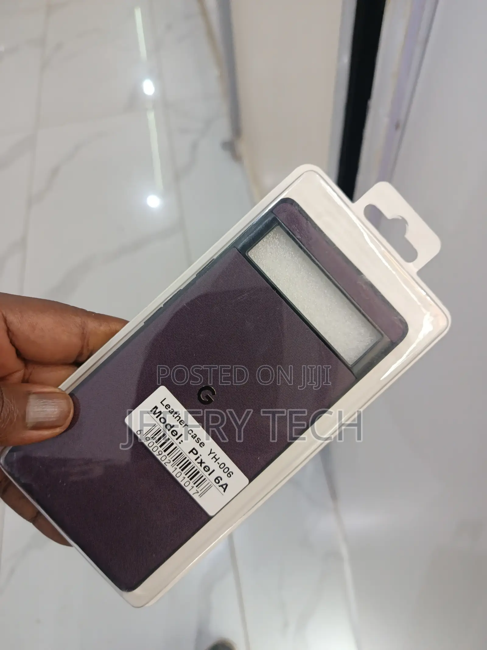 Yh-006 Model Purple Leather Case for the Google Pixel 6a.