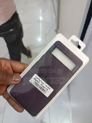 Purple Leather Protective Case for the Google Pixel 7a Phone.