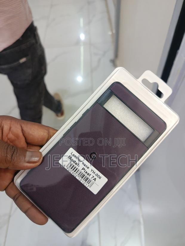 Purple Leather Protective Case for the Google Pixel 7a Phone. - thumbnail 2
