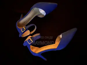 Blue Dream Pairs Pointed-Toe Ankle Strap Kitten Heels
