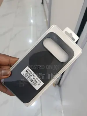Google Pixel 9 Black Premium Leather-Finish Protective Phone Case