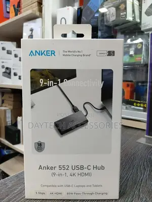 Anker Usb C Hub 552 (9-in-1, Hdmi) With 100w Power Delivery.