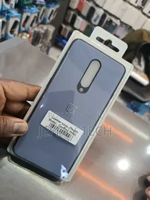 Gray Oneplus 7 Pro Leather Phone Case.