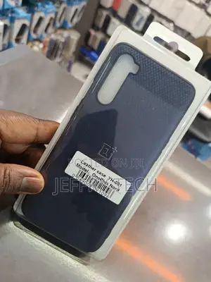 This Is a Oneplus Nord Leather Case With a Textured, Deep Blue Finish.