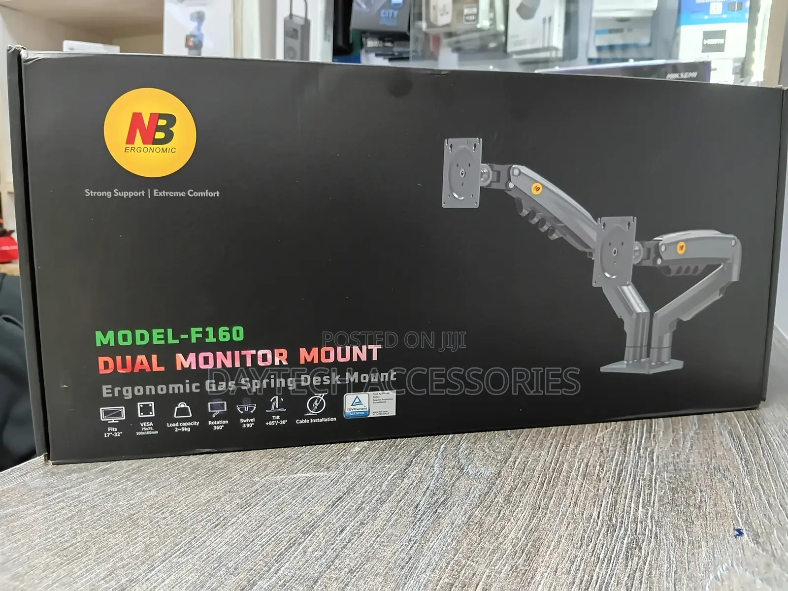 This Is a North Bayou Nb-F160 + Fp-2 Dual Monitor Desk Mount.