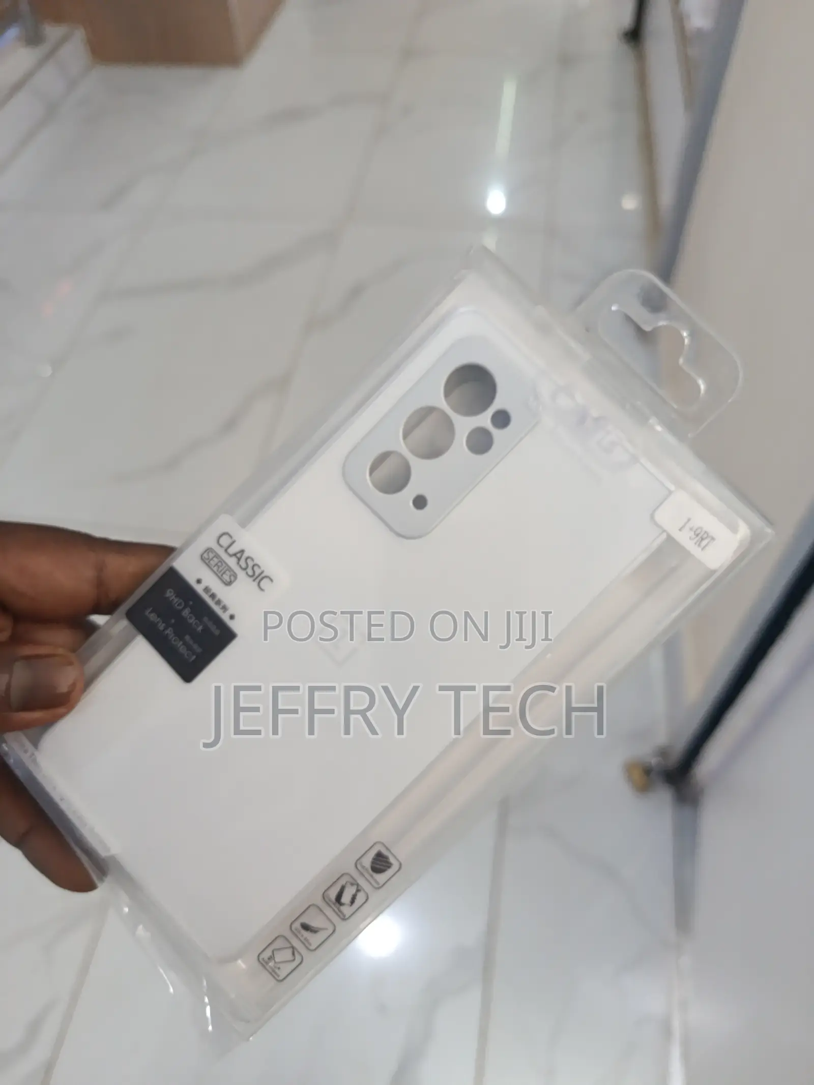 Classic Series White Hybrid Case Compatible With the Oneplus 9rt.