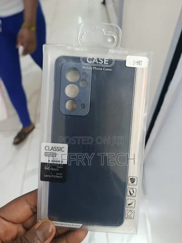 Dark Blue E Protective Shell Case Designed for the Oneplus 9rt Phone.