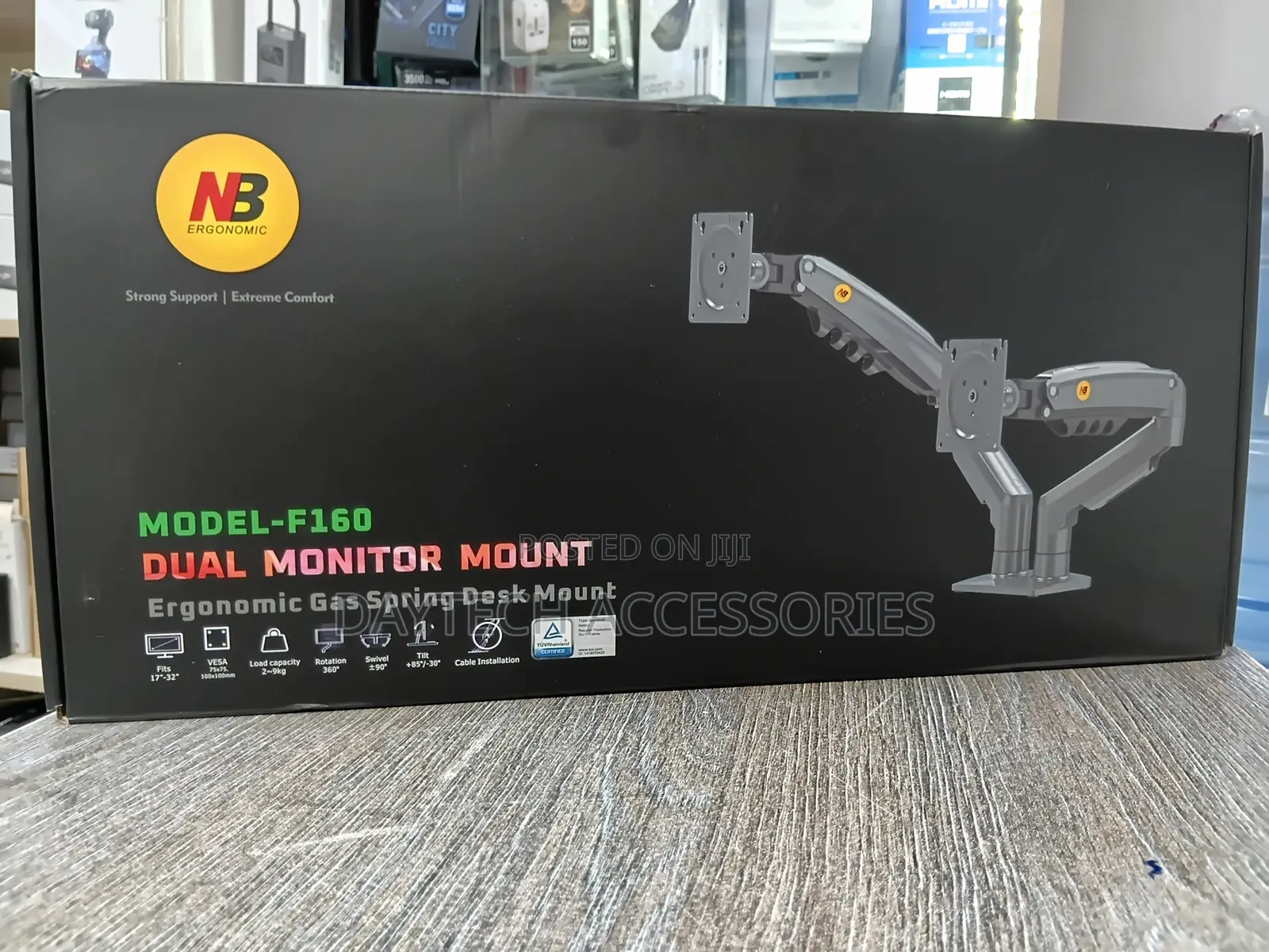 This Is a North Bayou Nb-F160 + Fp-2 Dual Monitor Desk Mount.