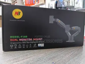 North Bayou F160 Dual Arm Monitor Mount in Black.