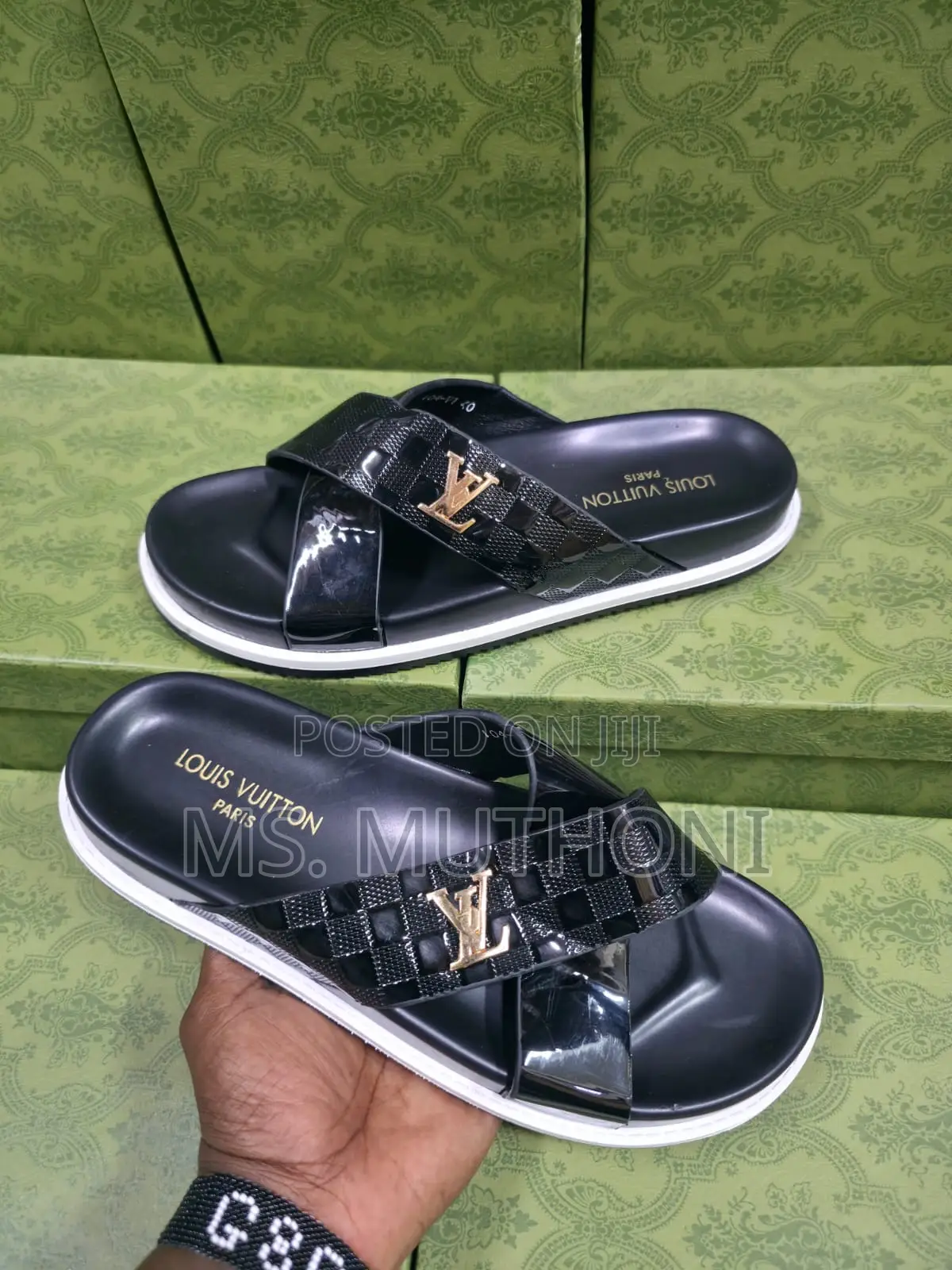Quality Louis Vutton Men Sandals Size 40-45