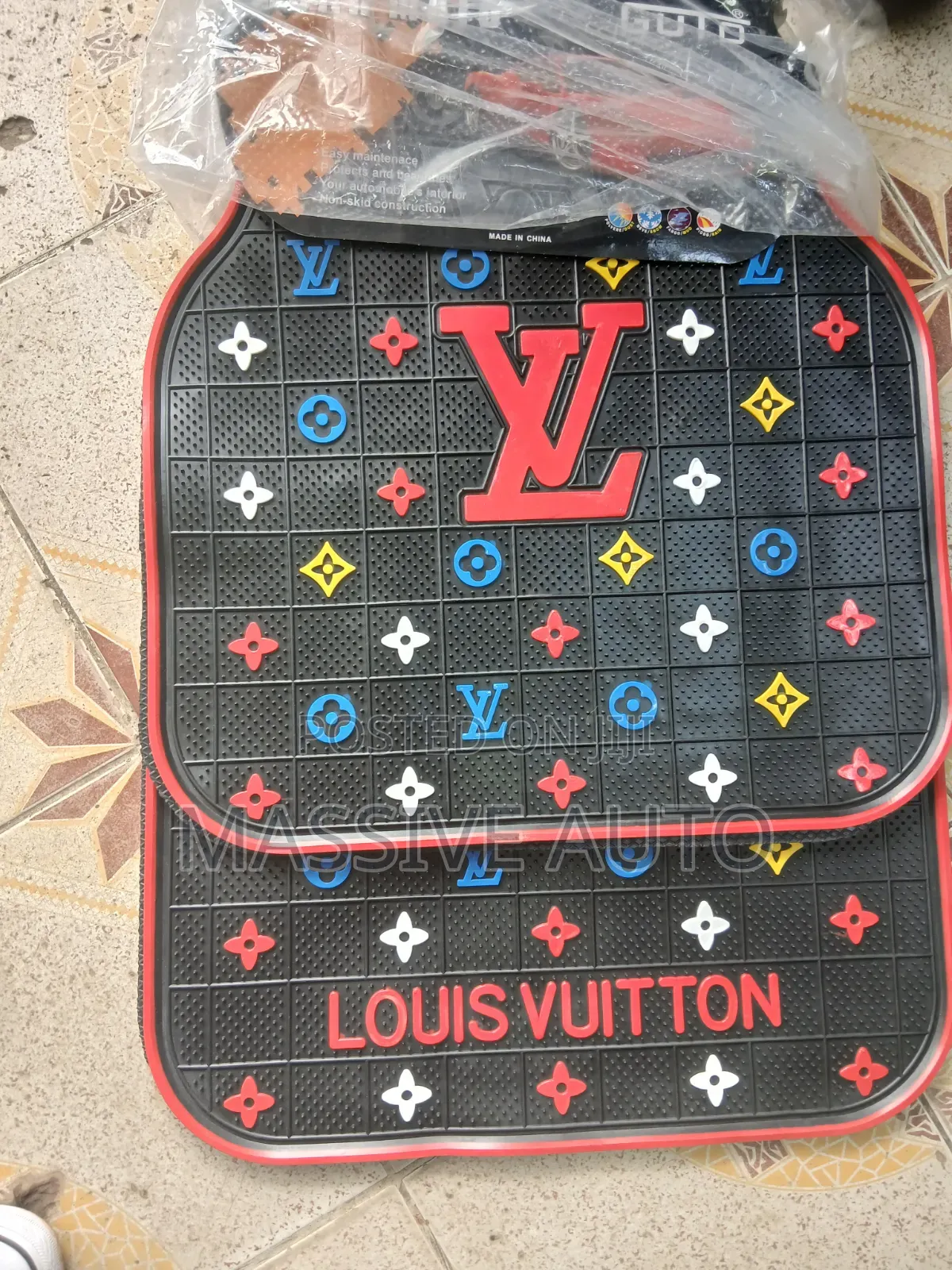 Louis Vuitton Rubber Mats/ 5pcs Branded Car Floor Mats