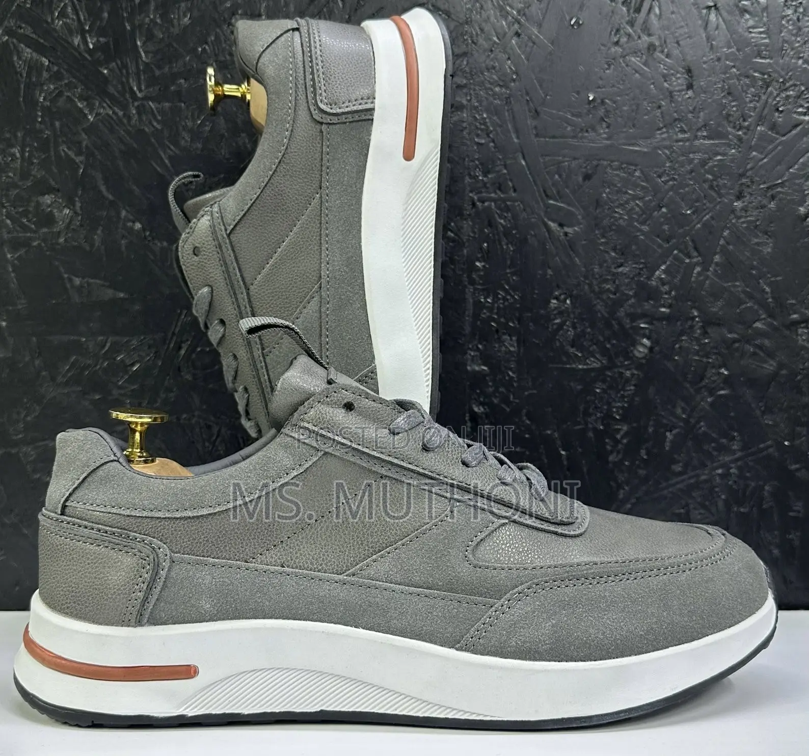 Brunel Cucinelli Casual Sneakers Featuring a Suede Textured Leather