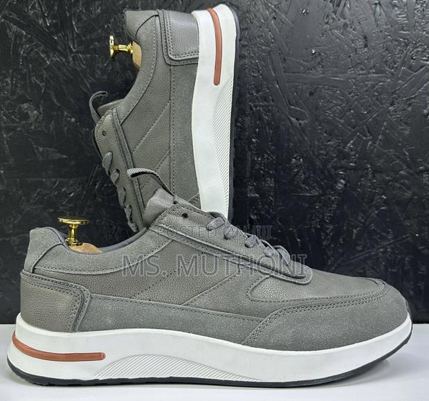 Brunel Cucinelli Casual Sneakers Featuring a Suede Textured Leather