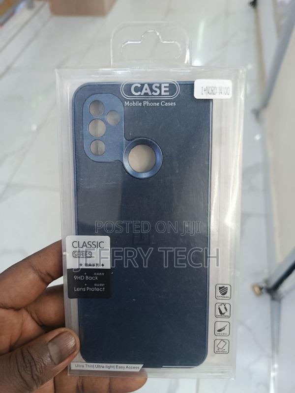 Dark Blue Silicone Case for a Oneplus Nord N100 Smartphone.