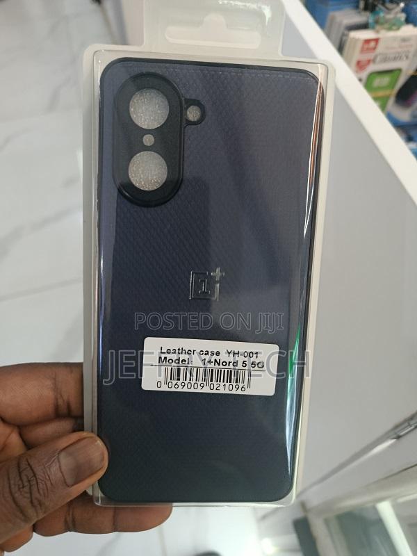 Dark Blue Leather Case Designed for the Oneplus Nord 5 5g Smartphone.