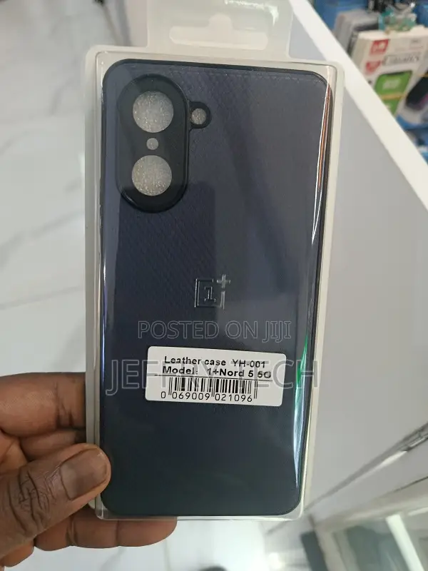 Dark Blue Leather Case Designed for the Oneplus Nord 5 5g Smartphone.