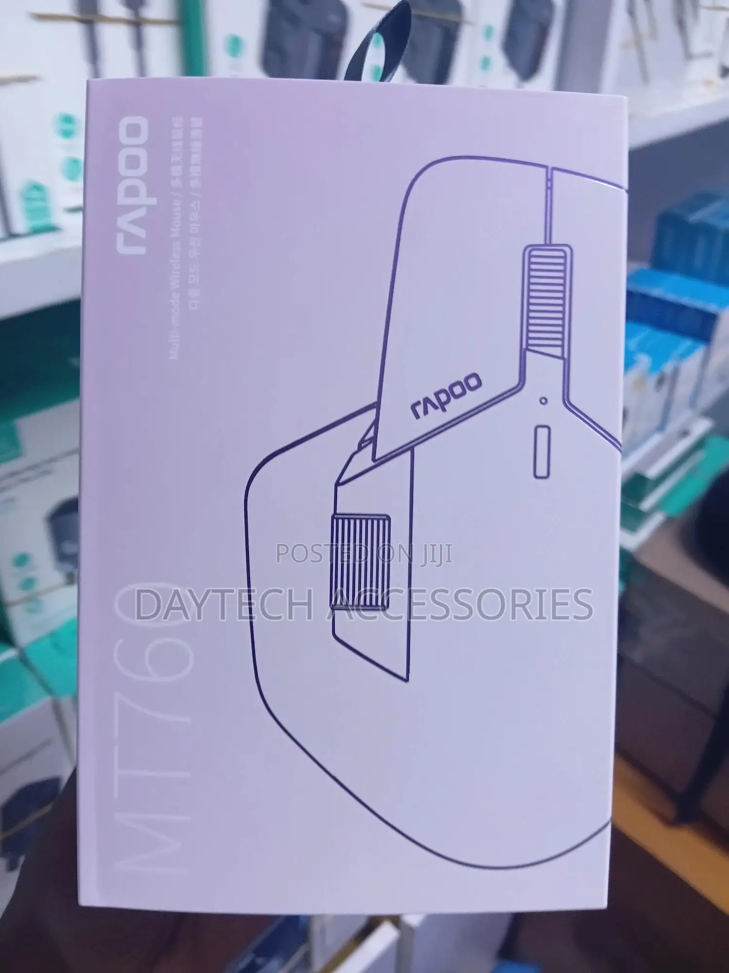 This Is a Rapoo Mt760 Multi-Device Wireless Mouse in Matte Black.