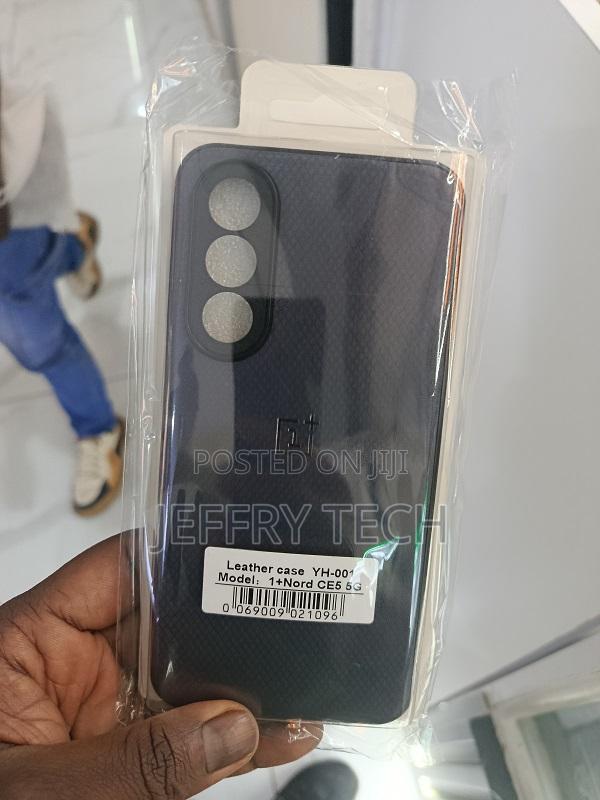 Black Leather Case Designed for the Oneplus Nord Ce5 5g Smartphone.