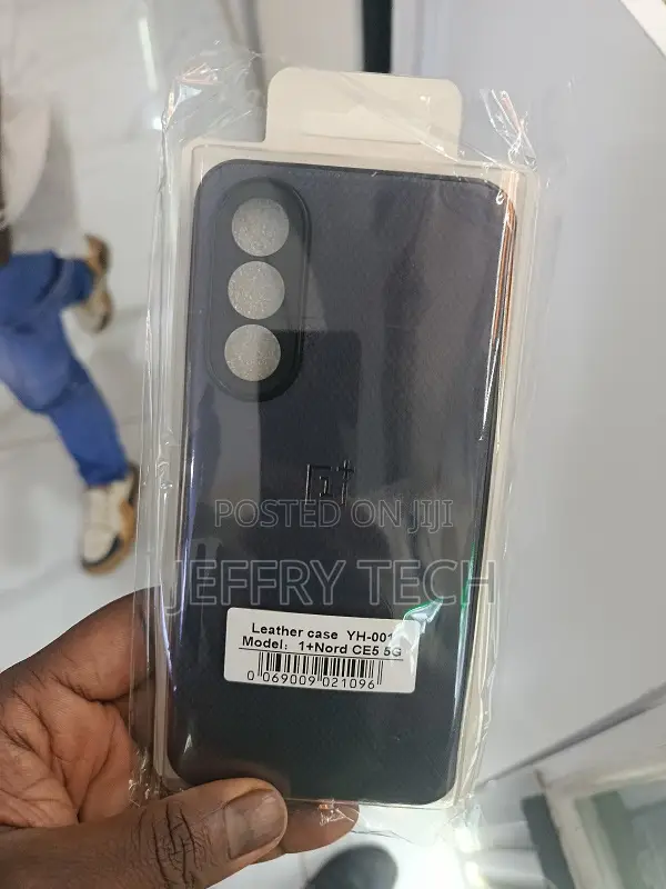Black Leather Case Designed for the Oneplus Nord Ce5 5g Smartphone.
