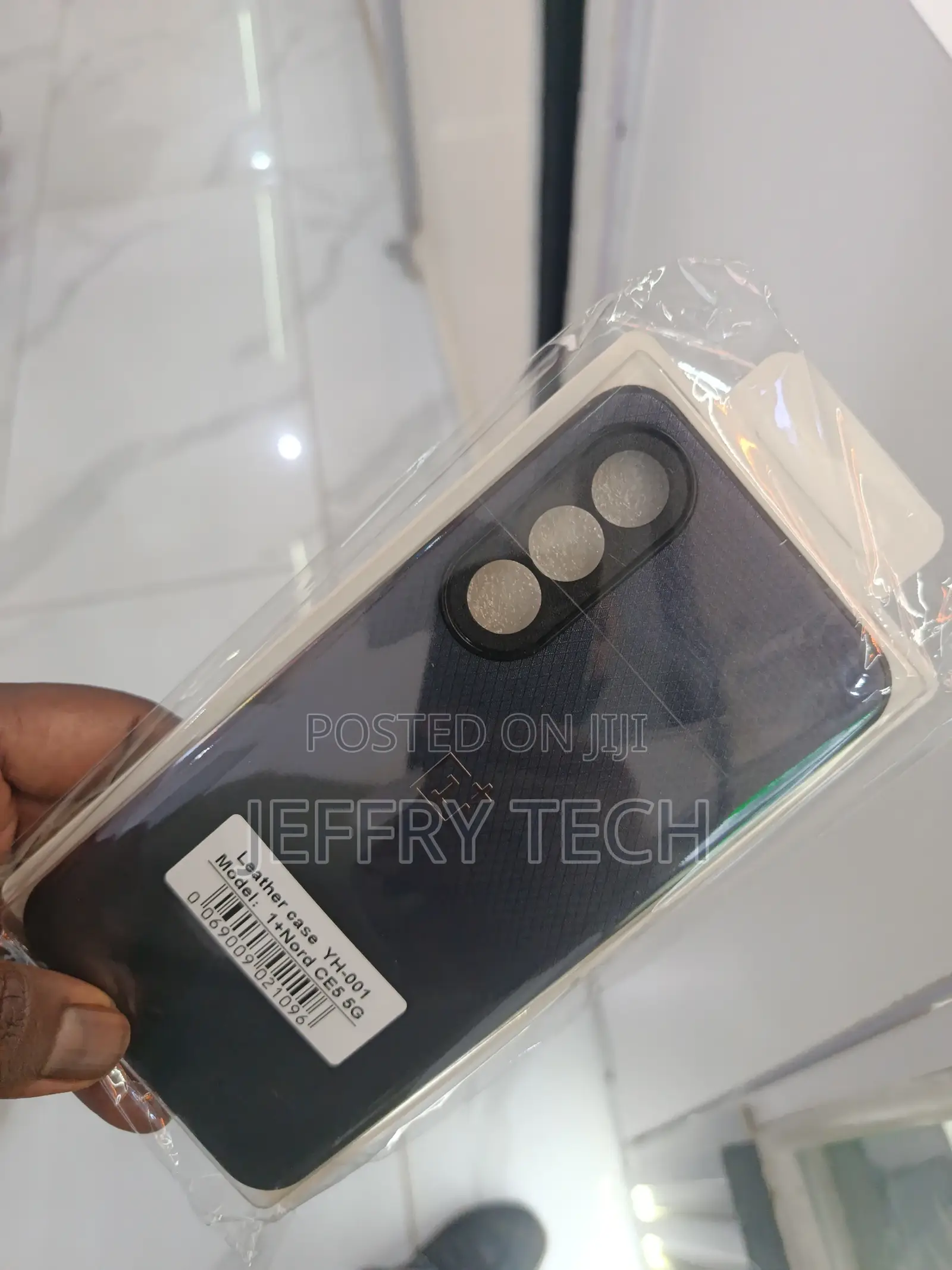 Black Leather Case Designed for the Oneplus Nord Ce5 5g Smartphone.