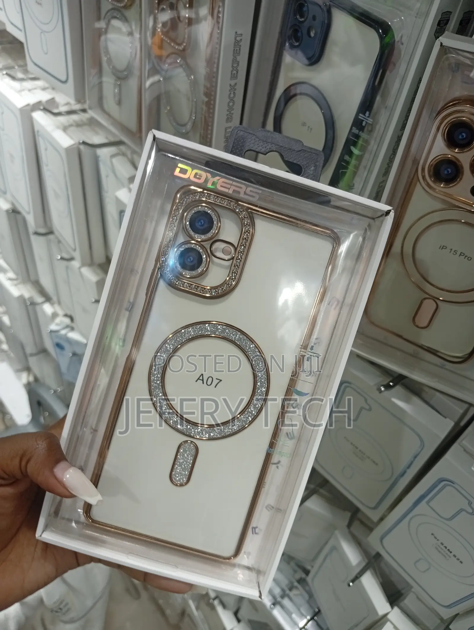 Samsung Galaxy A07 5g Shockproof Tpu Bumper Electroplating Bling Case