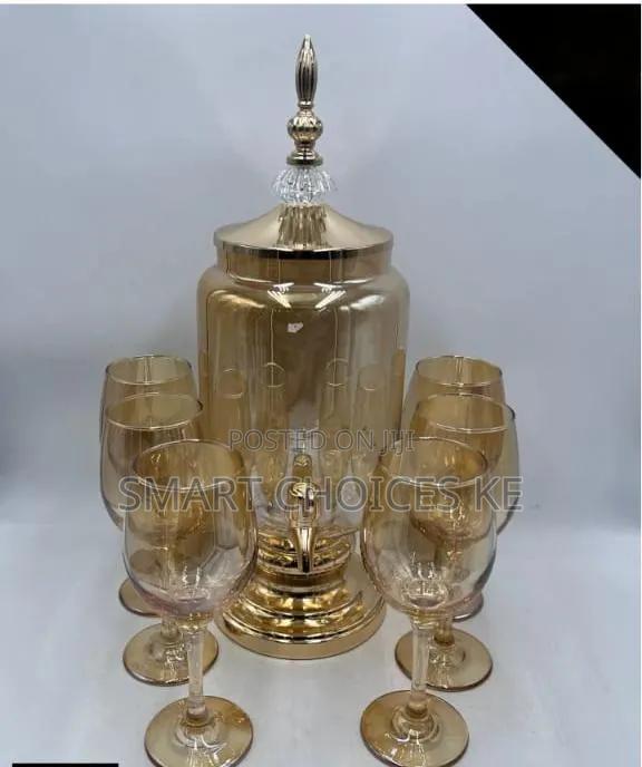 Glassware Juice Dispenser With 6 Glasses Full Set - thumbnail 7