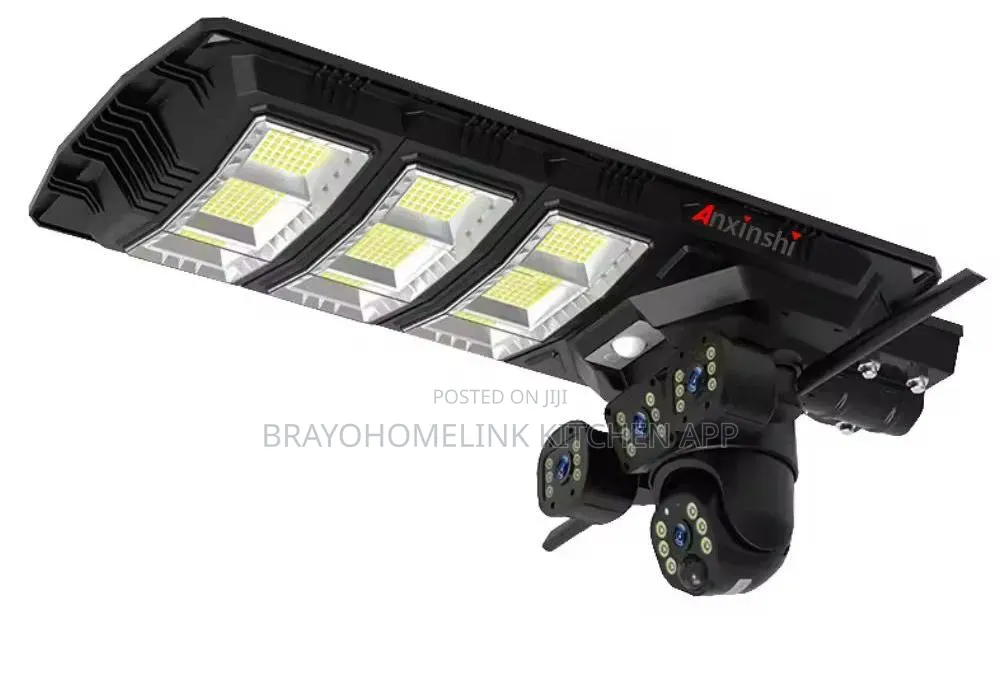 *1000watts Solar Street Light With 4g Ai PTZ Three Camera*