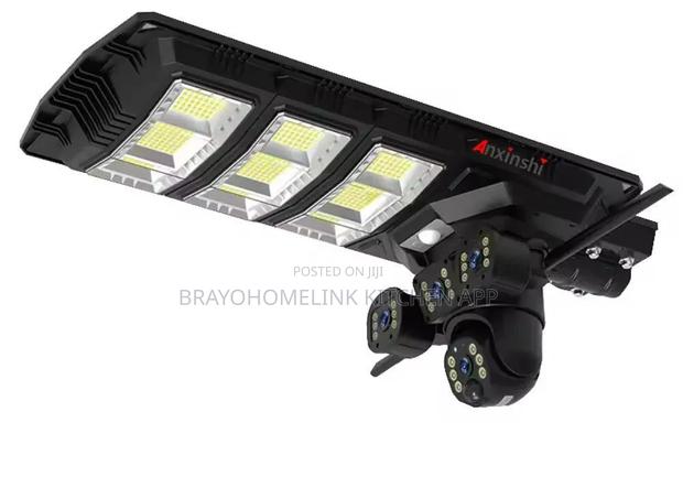 *1000watts Solar Street Light With 4g Ai PTZ Three Camera*