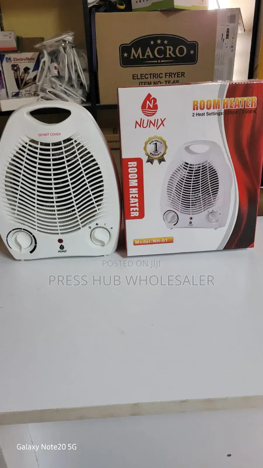 Nunix Nh-01 Portable Room Fan Heater.